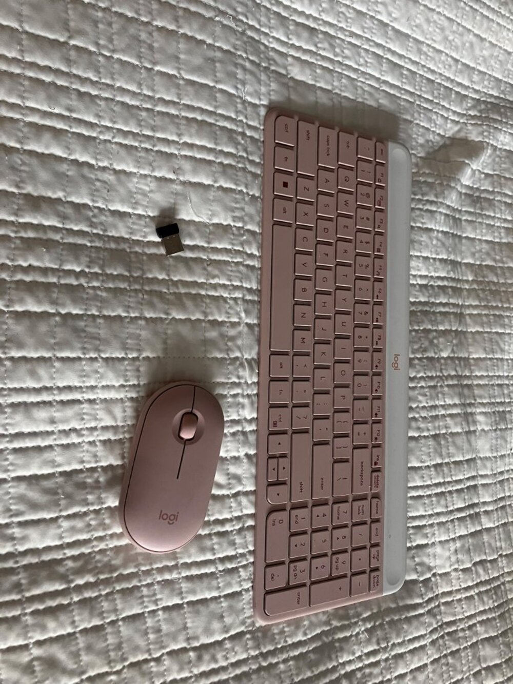 Logitech Wireless Keyboard & Mouse Combo | Pink/Blush | USB Receiver Included